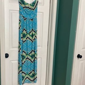 Women’s boutique strapless maxi dress